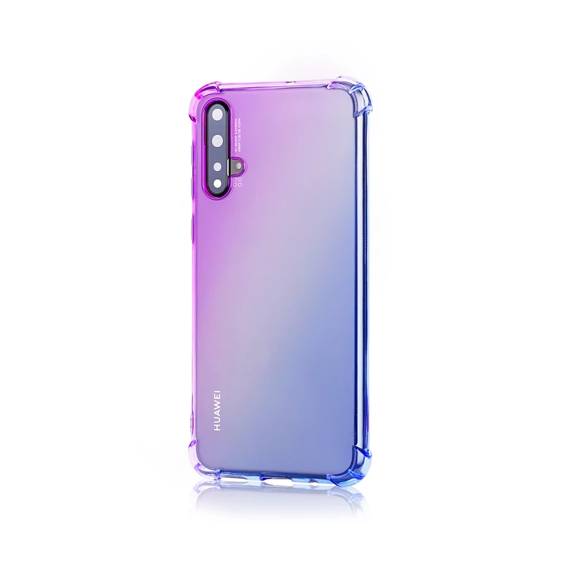 Ударопрочный градиентный цвет термополиуретан чехол для huawei Nova 5 прозрачный