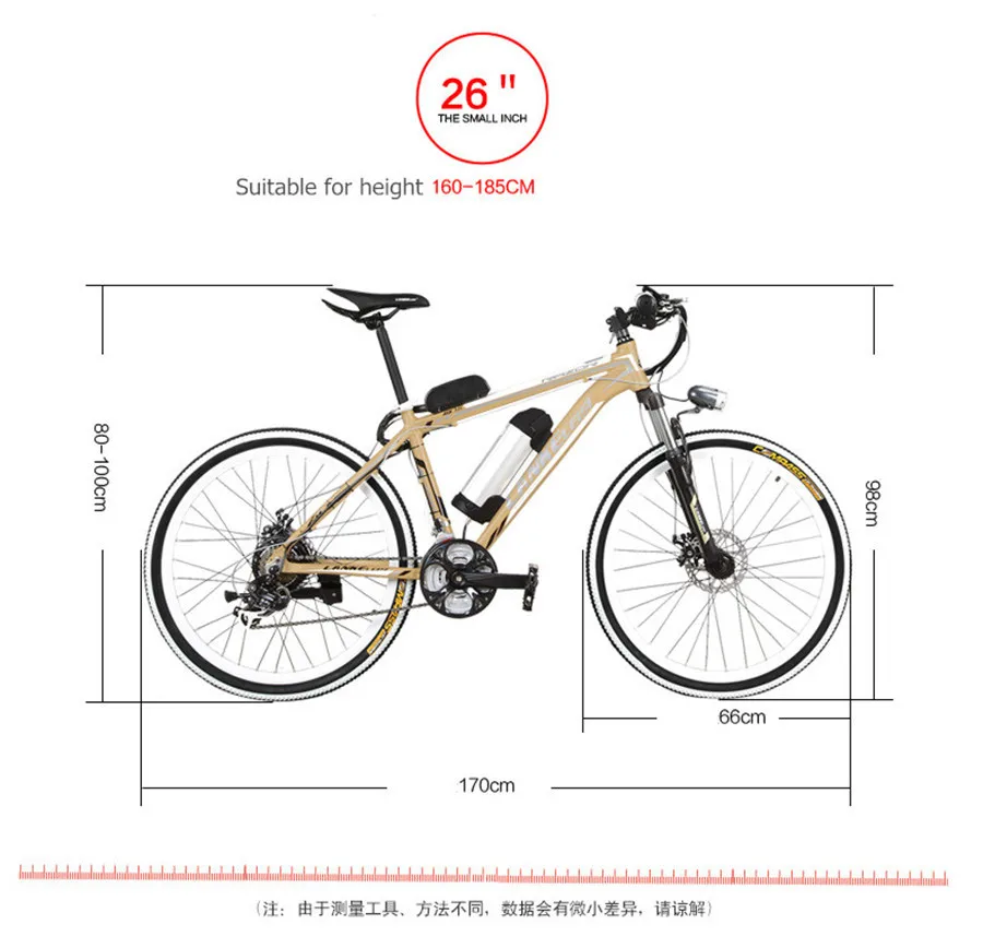 Excellent Smart Electric Bicycle Bike 2 Wheels Electric Bicycle Adult Mountain Bike 26 Inch 36V/48V 240W Portable Electric Scooter 22