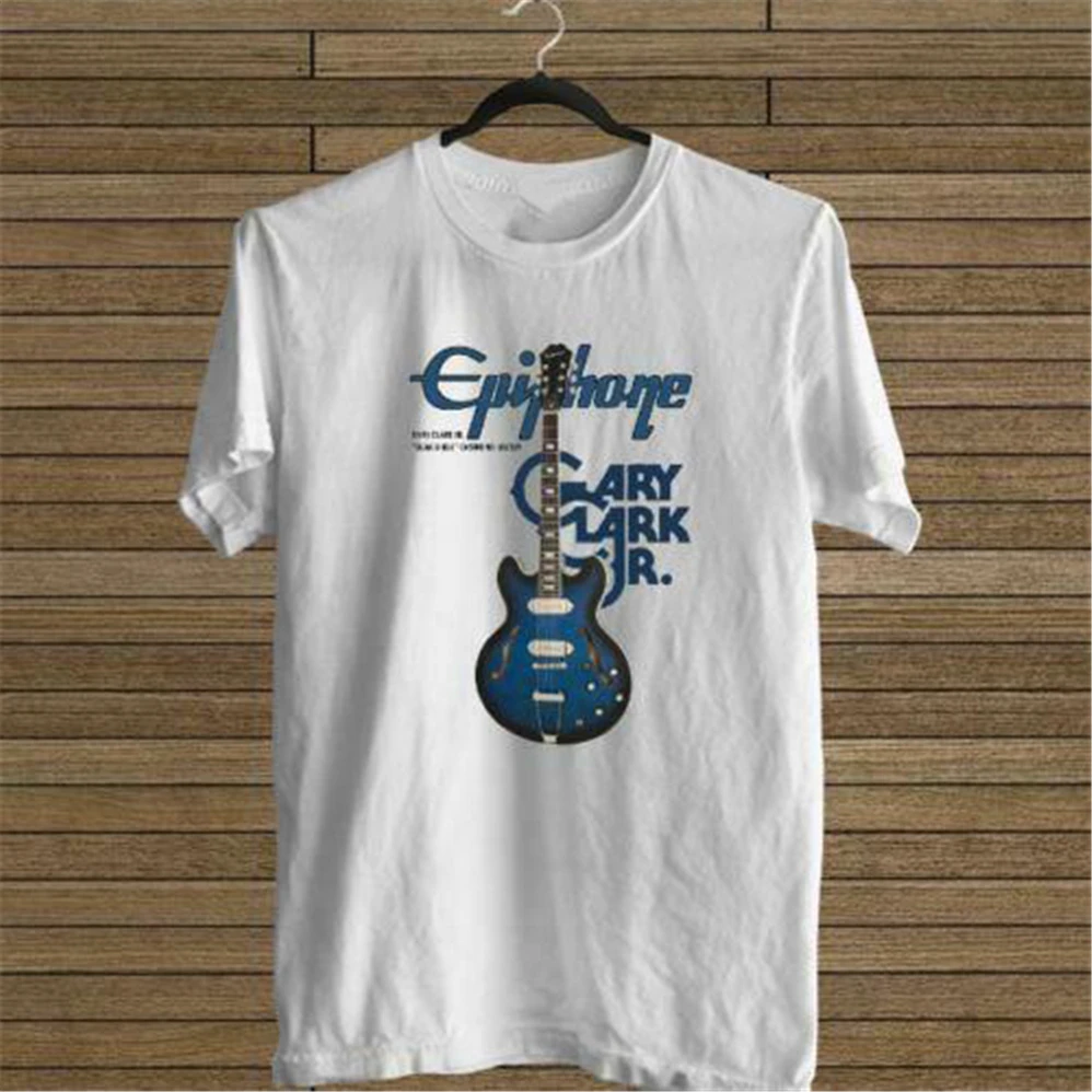 Новая белая футболка с гитарой Gary Clark Jr Epiphone полноразмерной фигурой Em1 размер США |