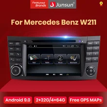Junsun Android 9,0 DSP 4G+ 64G для Mercedes Benz E-class W211 E300 CLS/W219 автомобильный мультимедийный плеер радио gps DVD carplay FM RDS