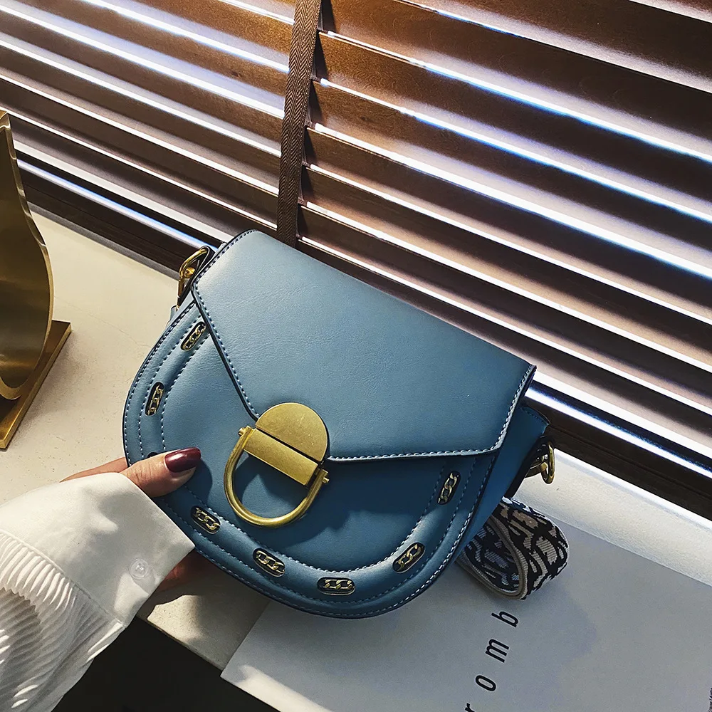 

Bag WOMEN'S Bag New Style 2020 Korean-style bai da xiao round Bag Hipster Saddle Bag Casual Small Shoulder Bag Shoulder Diagonal