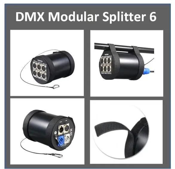 Модель#: CA8602Mod, 6 каналов DMX модульный разделитель