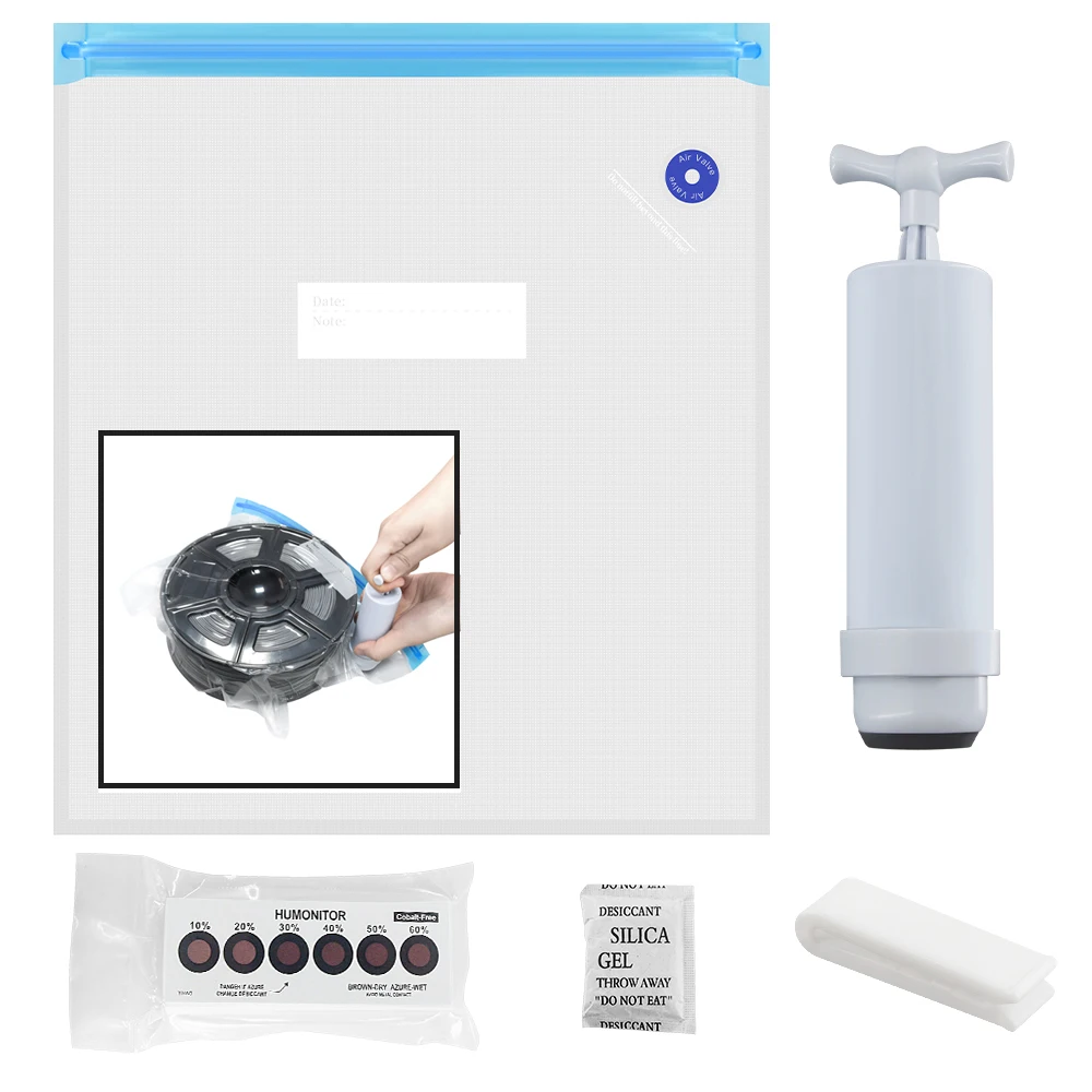 

3D Printer Filament Bag Filament Storage Filament Dryer Safekeeping Humidity Resistant Vacuum Sealing Bags For 3D Printing