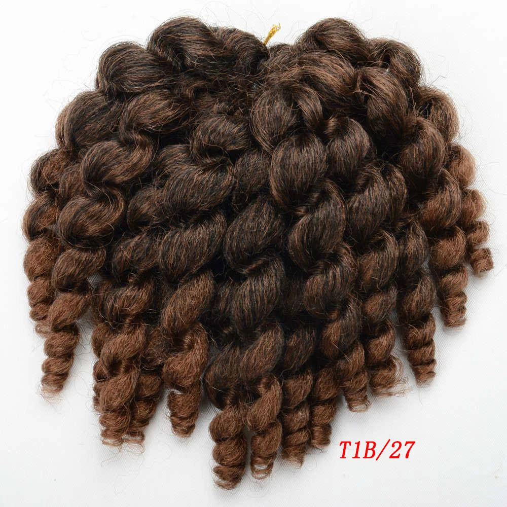 8 дюймов 20 корней Jumpy Wand Curl Twist синтетические вязанные косы ямайский прыжок крючком плетение волос для черных женщин