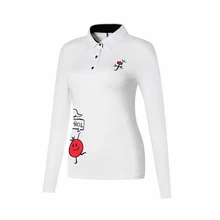 Swirling Women's Golf Long Sleeve T-shirt Golf Spring Autumn T-shirt Embroideredgolf-Shirt 3 Colors Optional Free Shipping