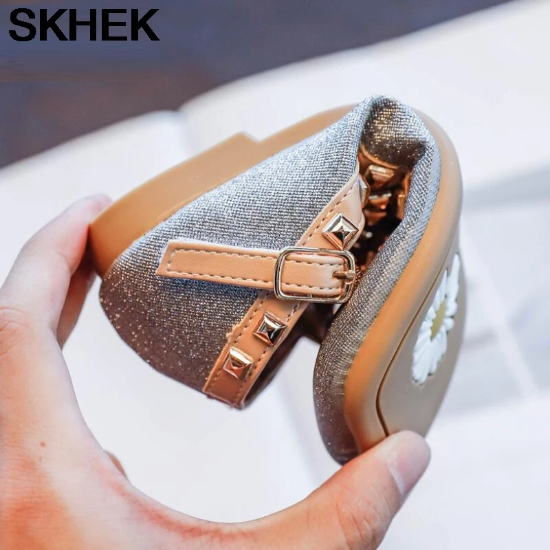 SKHEK Новые весенние/осенние детские кожаные туфли для девочек Мокасины