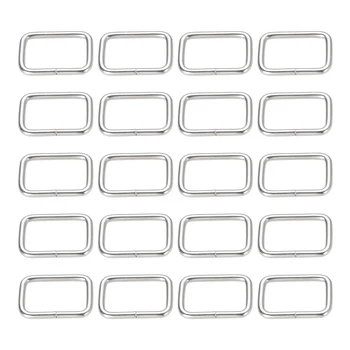 

20pcs Metal Rectangle D Ring Belt Ribbon Buckle For Backpacks Shoes Bag Cat Dog Collar Buckles Bronze Hardware Bag Hasp Clasp