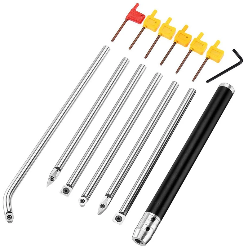 

BMBY-Wood Turning Tool With Wood Carbide Insert Cutter Round Shank Woodworking Tool Aluminum Alloy Ht2400-2406