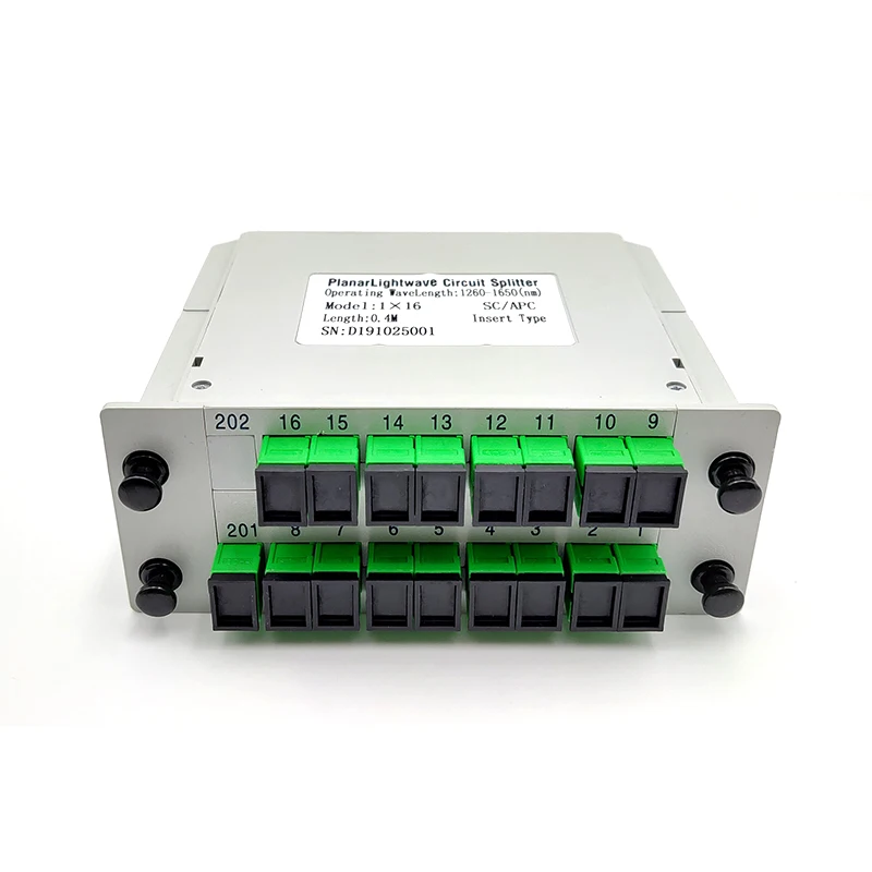 Оптоволоконный разветвитель FC/ APC 1x16 оптический ПЛК-разветвитель кассета