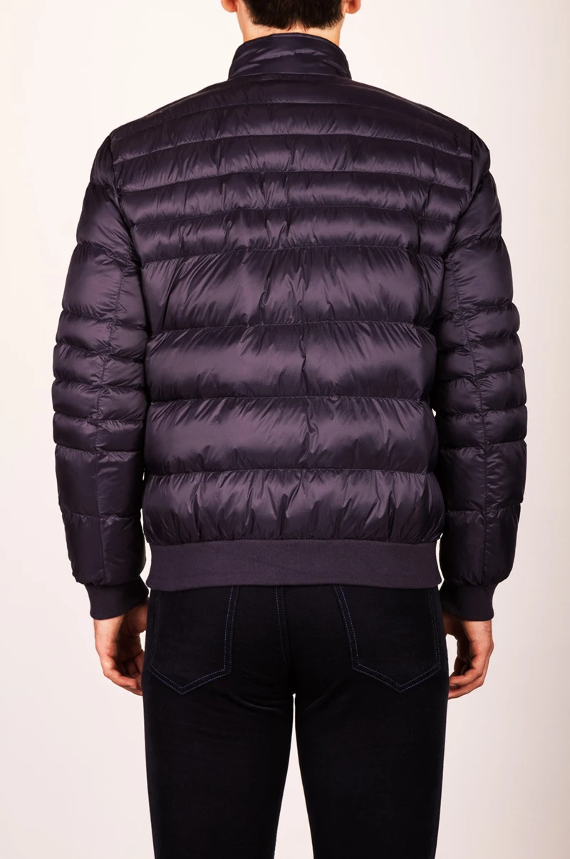 Пиджак миллиардера холлофайбера толстый для мужчин Зима Новая мода хлопок вышивка молния Англия джентльмен M-4XL