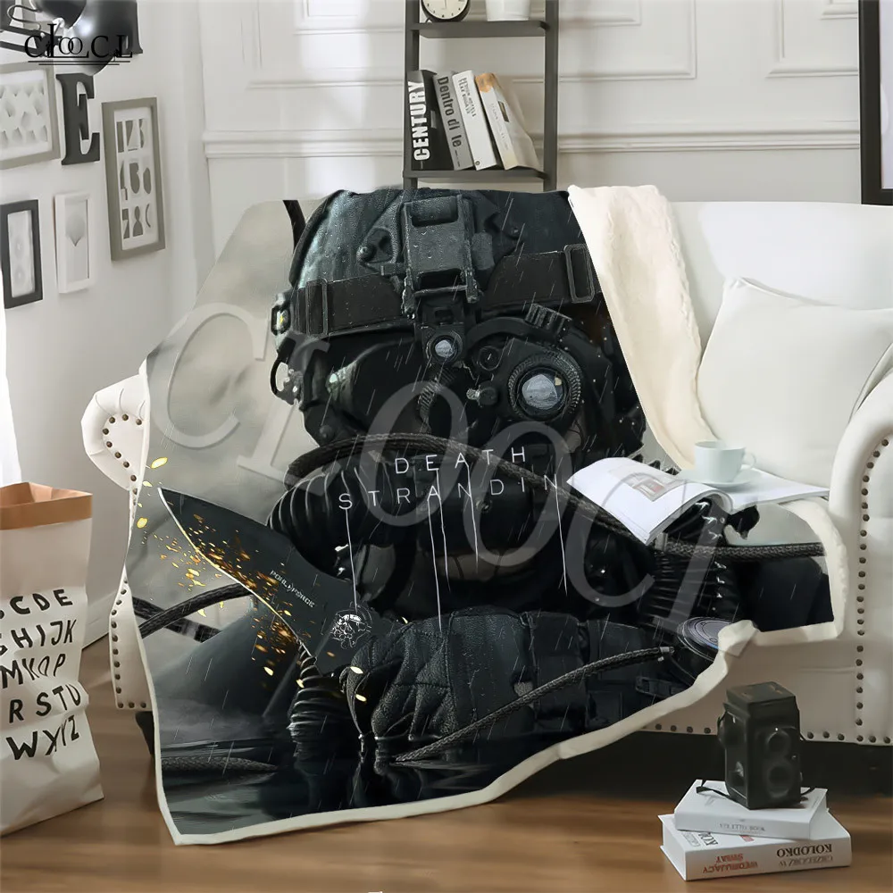 Крутое одеяло в виде солдата смерти стрэндинга с 3D рисунком, постельное белье для путешествий, пушистое плюшевое одеяло, покрывало, одеяло, декоративное одеяло для дивана