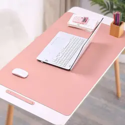 Nouveau tapis de souris Double face en cuir PU, accessoire pour ordinateur portable, anti salissure, imperméable, idéal pour le bureau, XXL, 2021 