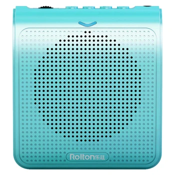 

Music Play Microphone Indicate Light Stereo Sound USB Charging Voice Amplifier With Waist Belt Card Insert Mini Teachers Brass