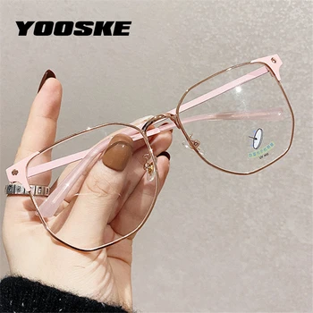 

YOOSKE Blue Light Blocking Glasses Women Pink Computer Gaming Eyeglasses Frames Bluelight Lens Optical Frame Fake Eyeglass