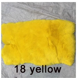 18 yellow Леопардовый узор, классический цвет, настоящий мех кролика, натуральный кроличий мех, сделай сам, пушистый кожаный мех, домашний декор, высокое качество - Цвет: 18 yellow