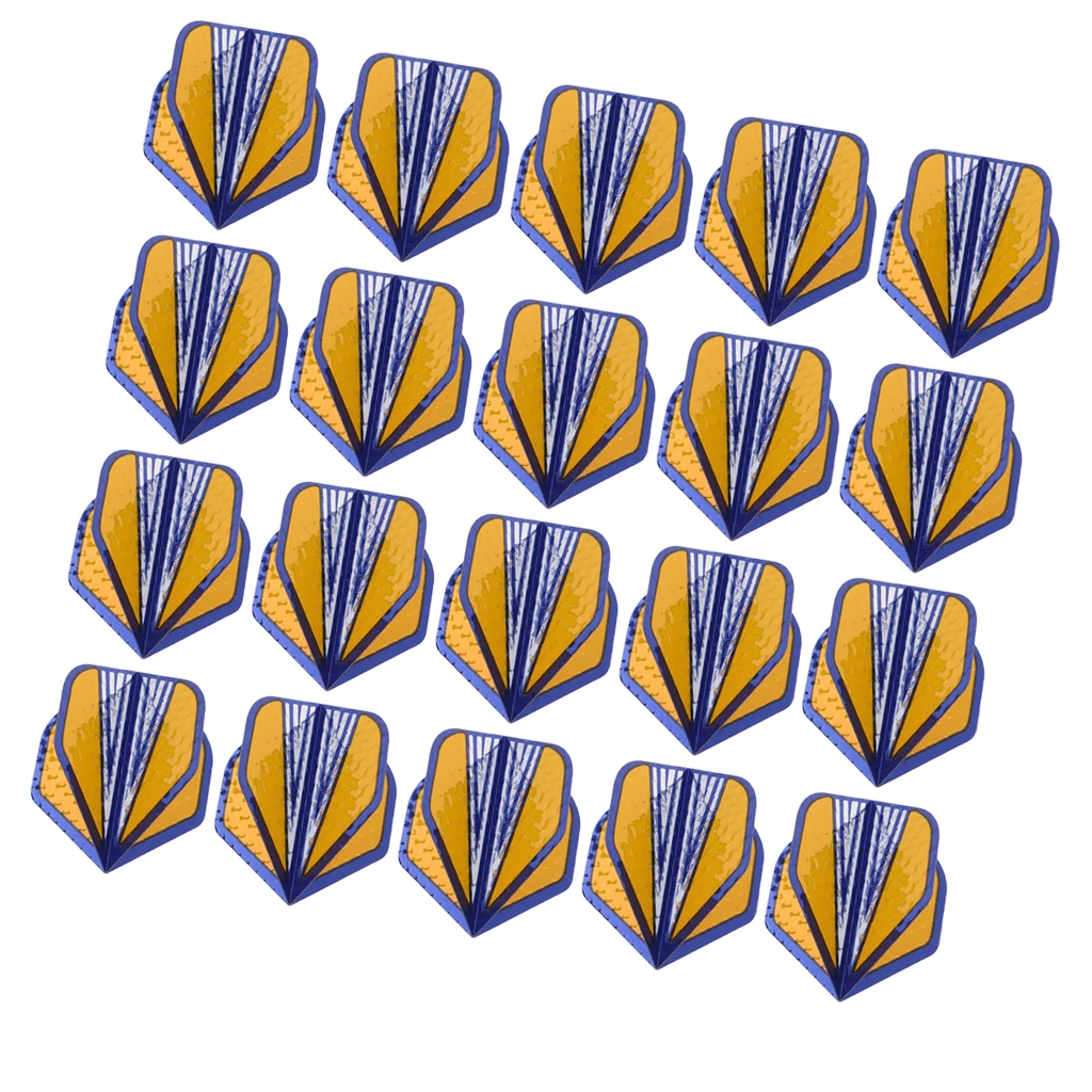 20pcs Dart Flights Standard Geometric Patterns Darts Flights Protectors Darts Accessories Kit