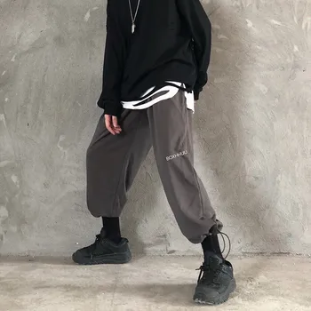 

Lychee Girls Letter Print Women Pants Casual Spring Autumn Lady Trousers Bottoms Elastic Waist Loose Pocket Female Jogger Pants