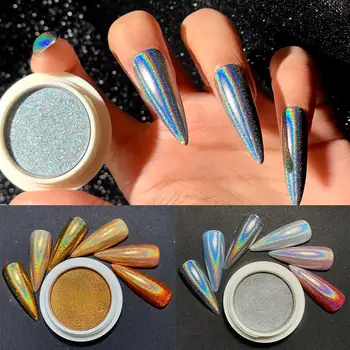

Nail Glitters Solid Holographics Powders Nail Glitters Nail Powder Dust For Nail Art Pigment DIY Nail Decorations Design