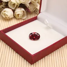 KiWarm 13.89CT kan Red Unheated 12X16MM elmas Oval kesim gevşek taş elmas DIY takı dekoratif el sanatları
