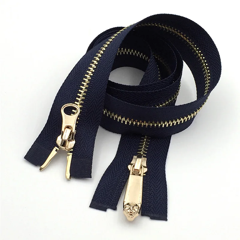 navyblue Двойные Ползунки с металлическими молниями, экологичные открытые Длинные молнии для шитья пуховика пальто одежда на молнии портной инструмент KY2175 - Цвет: navyblue