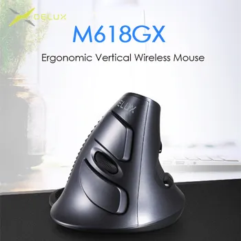 

Delux M618 GX Ergonomic Vertical Wireless Mouse 6 Buttons 1600DPI Optical Mice With For PC Laptop