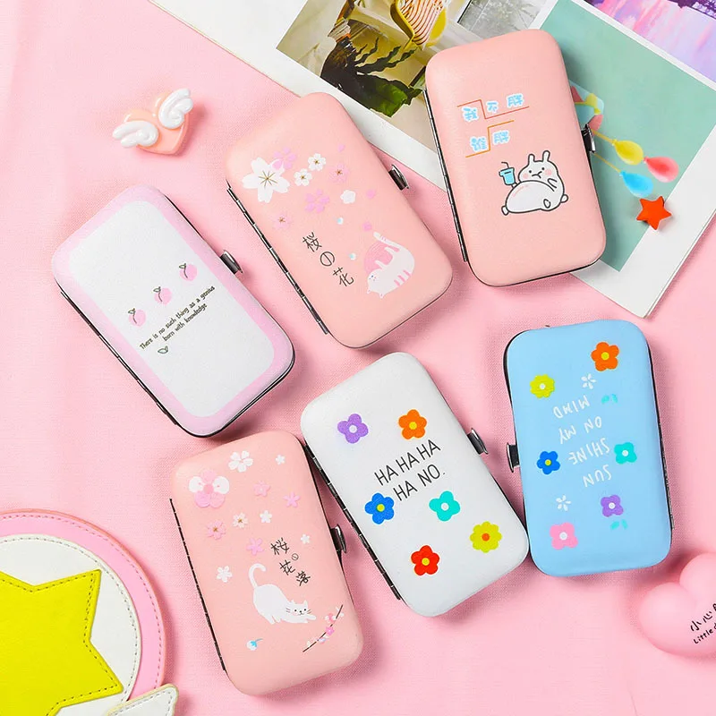 

New Style Cartoon Cute Nail Scissor Set GIRL'S Heart Nail Beauty Tool Set Multi-functional Stainless Steel Nail Clippers