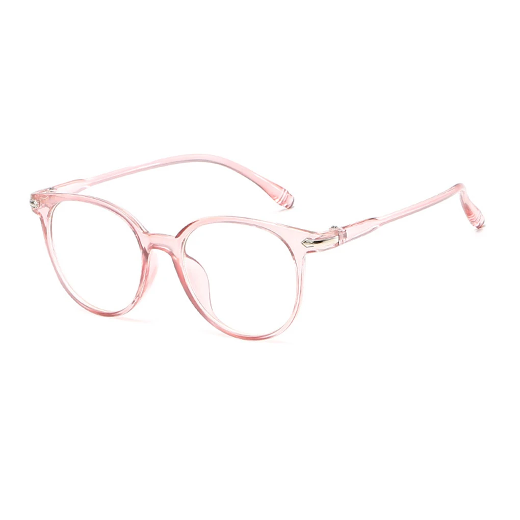 pink Новинка, круглые женские очки, анти-Радиационная оправа для очков, прозрачная Ретро винтажная оправа для очков, Женская оправа для очков - Цвет оправы: pink