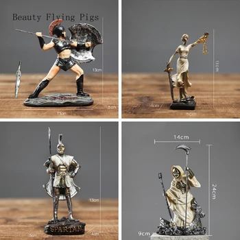 

Ancient Greek characters Spartan statue retro ornaments Creative bar Cafe Home Living room Study Resin Decoration Decoration