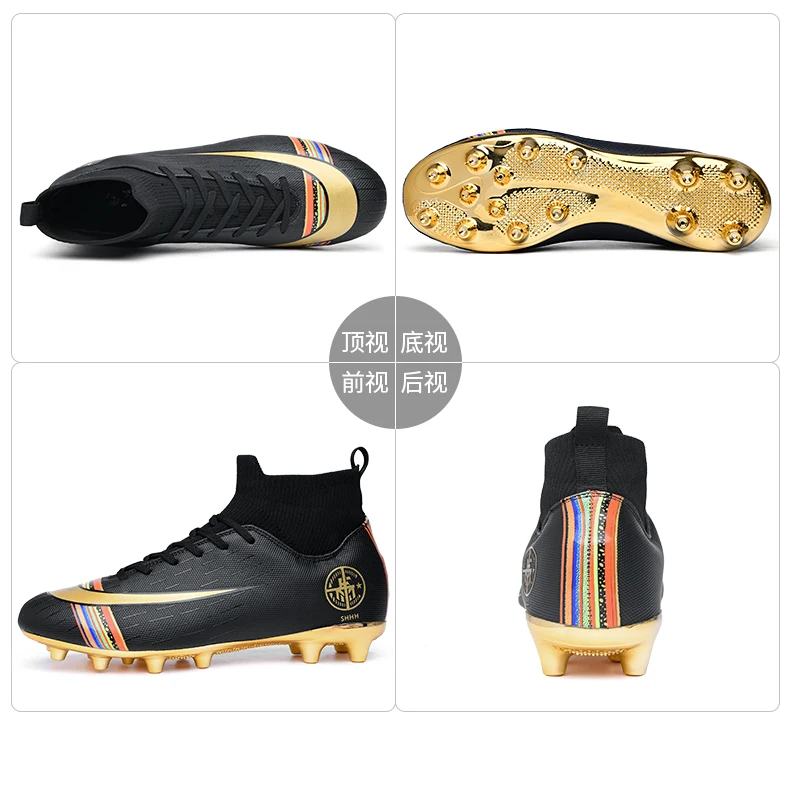 Футбольная обувь для мужчин, детские футбольные кроссовки для помещений, дерн и шип, супертонкие Футзальные оригинальные удобные водонепроницаемые бутсы, футбольная обувь