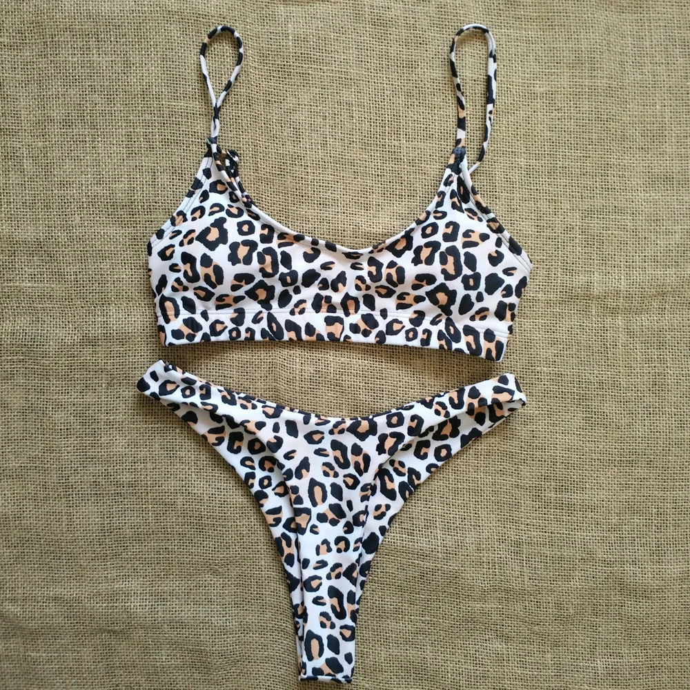 Bikini2019 Fission Multicolor Leopard Print Snake Bikini Swimwear Woman Swimwear 2 Piece