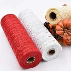 Poly Mesh Ribbon For Wreaths Swags Bows Wrapping And Decorating Flower Box Gift Cardboard Boxes Holiday Decoration