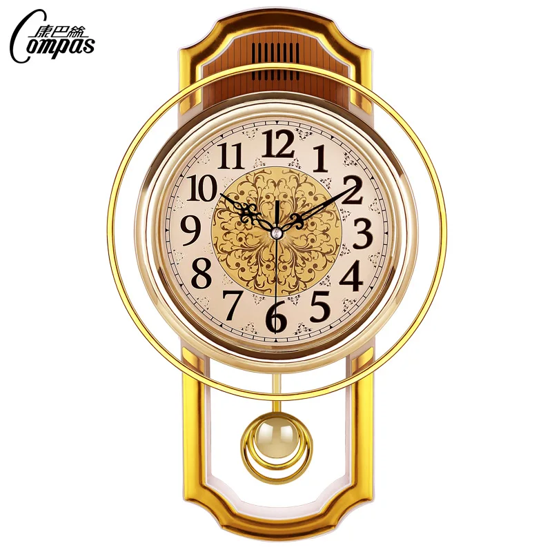 Большие винтажные настенные часы Роскошный маятник простые Стильные Часы для гостиной скандинавские креативные настенные часы Horloge домашний декор C60ZB