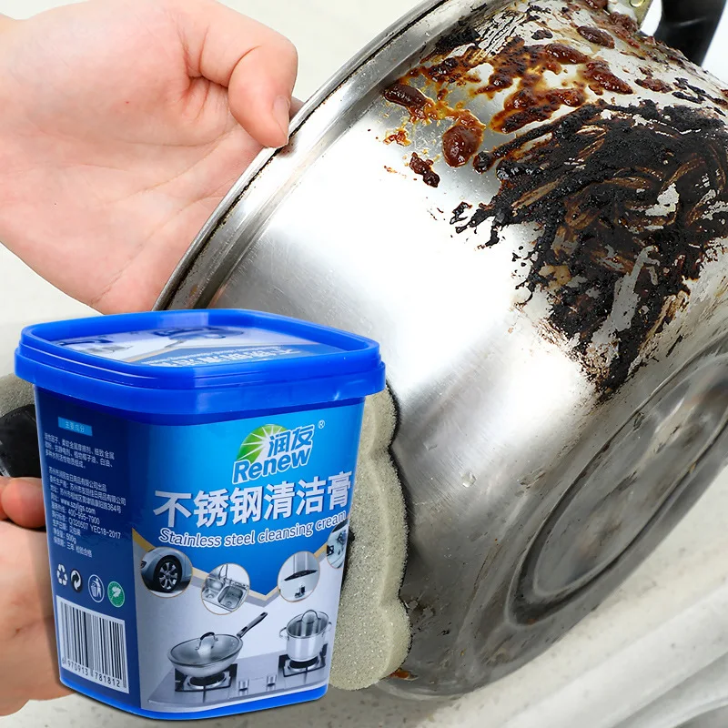 

Stainless Steel Cleaning Cream Household Kitchen Decontamination Wash the Bottom of a Pan Dirt Black Dirt Detergent Detergent Ru