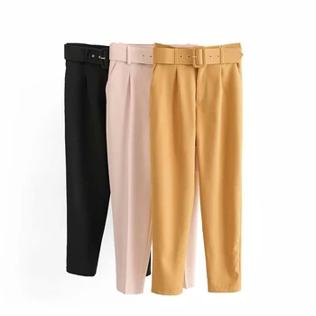 

2019 Women Casual Loose Pants Solid Brigh Elastic Waist Long Pants Autumn Stretch Female Trousers Pantalone 7 Colors Super Drape