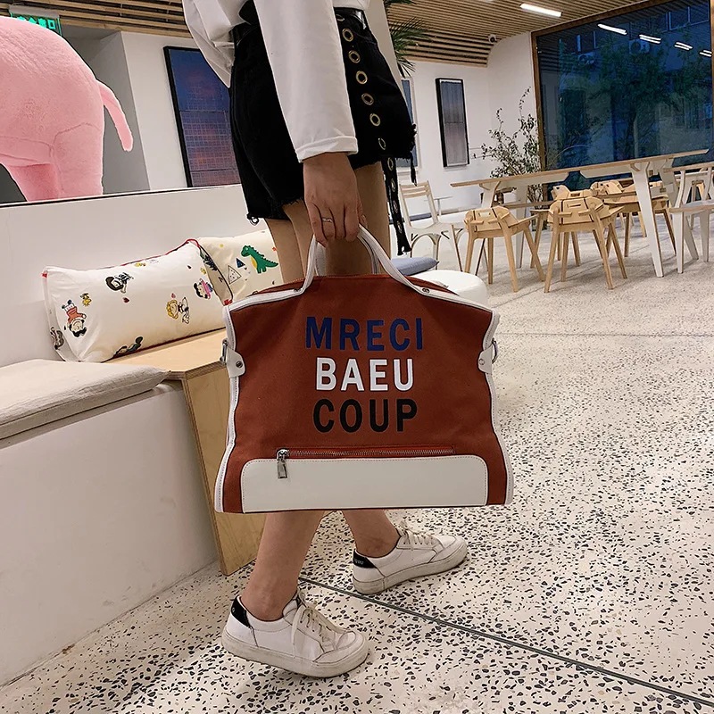 

Hand Big Bag Men's 2019 Summer New Style Korean-style Fashion Canvas Bag Versatile Large-Volume Crossbody Bag