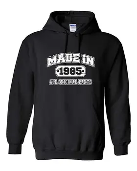 

33rd Birthday Hoodie Made in 1985 Sweatshirt Mens Funny Hoodie 2XL Black Men Women Hoodie Sweatshirt