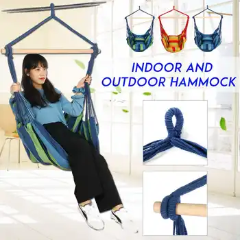 

150kg Hammock Outdoor Indoor Garden Dormitory Bedroom Hanging Swinging Chair Portable Hanging Rope Swing Chair Camping Seat