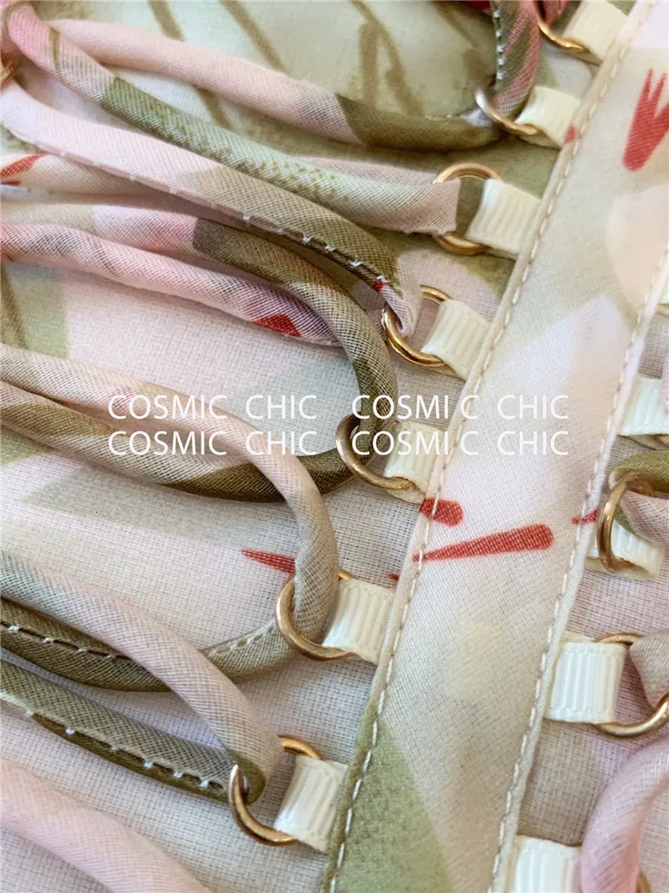 Cosmicchic подиумное винтажное платье макси с цветочным принтом, Необычные Вечерние платья с длинным рукавом-фонариком, элегантное женское платье с поясом