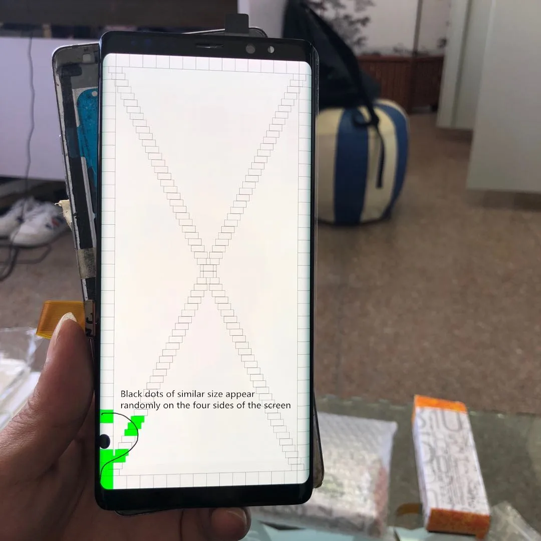 6.3&quot Original Note8 Super AMOLED LCD For SAMSUNG Galaxy Note 8 N9500 N9500F N900D Display Touch Screen Digitizer black dot | Мобильные