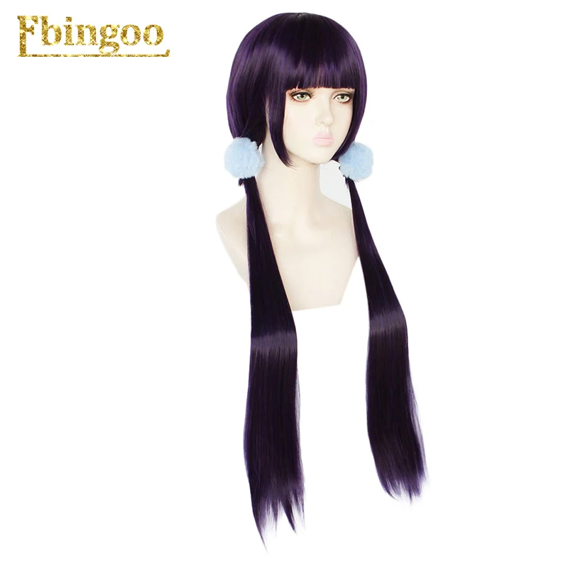Ebingoo Blend S Sakuranomiya Maika парики длинные прямые Фиолетовый термостойкие синтетические Хэллоуин Косплей Костюм парик+ синий волос