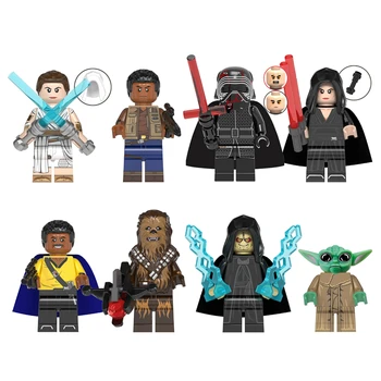

LEGO 8pcs/Set Yoda Baby Force Awakens Mandalorian Building Blocks Bricks Figures Compatible Kids Toys 4.5cm