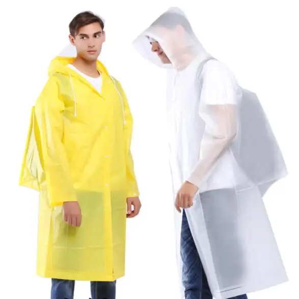 Waterproof Hiking Adult Rainwear windproof EVA raincoat with Bag location