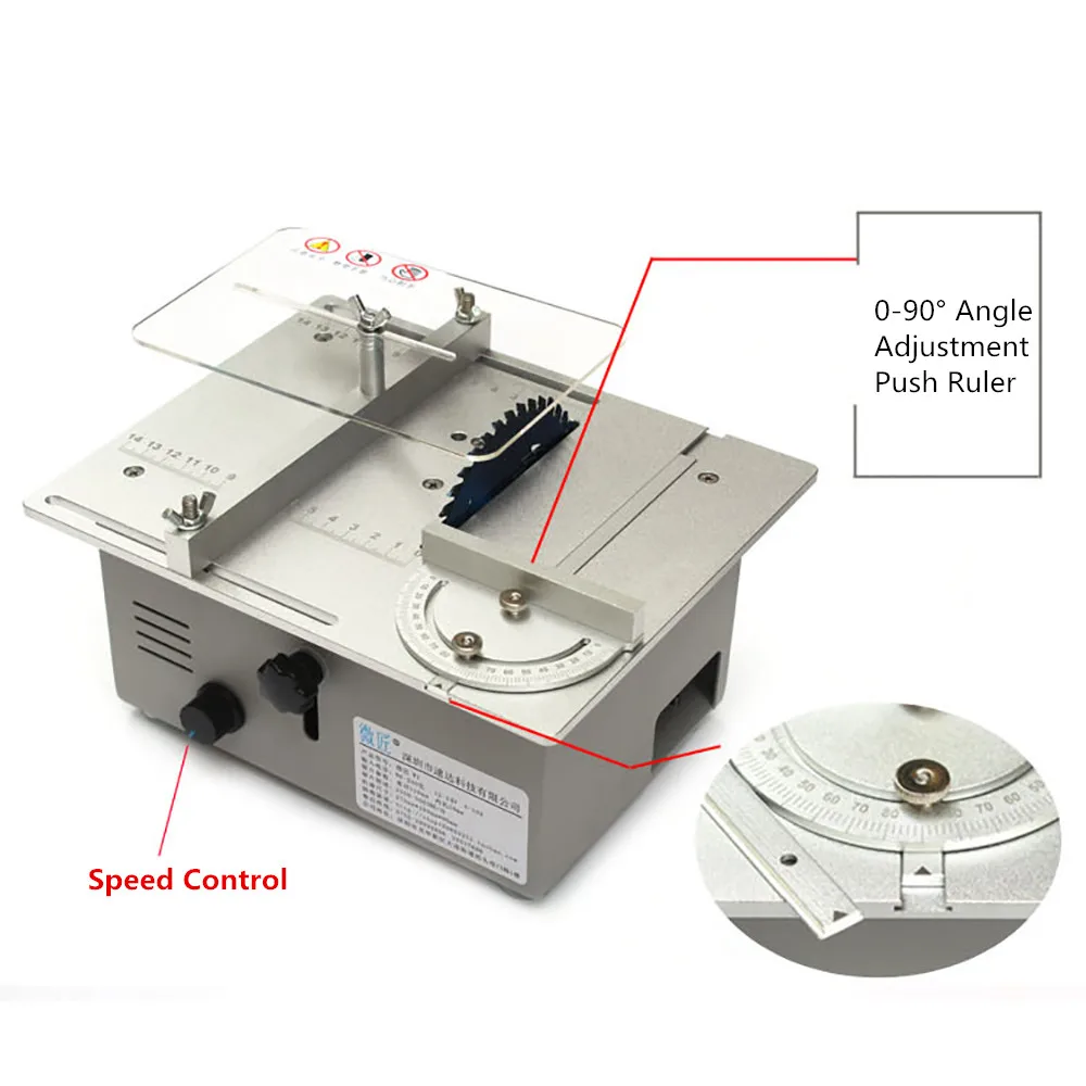 US $101.00 Multifunctional Mini Table Saw Double 360W 895 Motor DIY Desktop Cutting Polishing Machine Woodworking Lathe Speed Adjustable