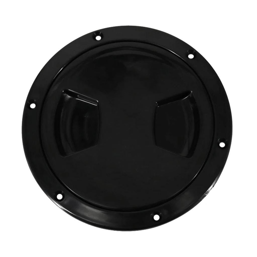 Marine Boat Kayak Canoe Circular Hatch Cover Deck Plates for Boats, Black, 5 inch