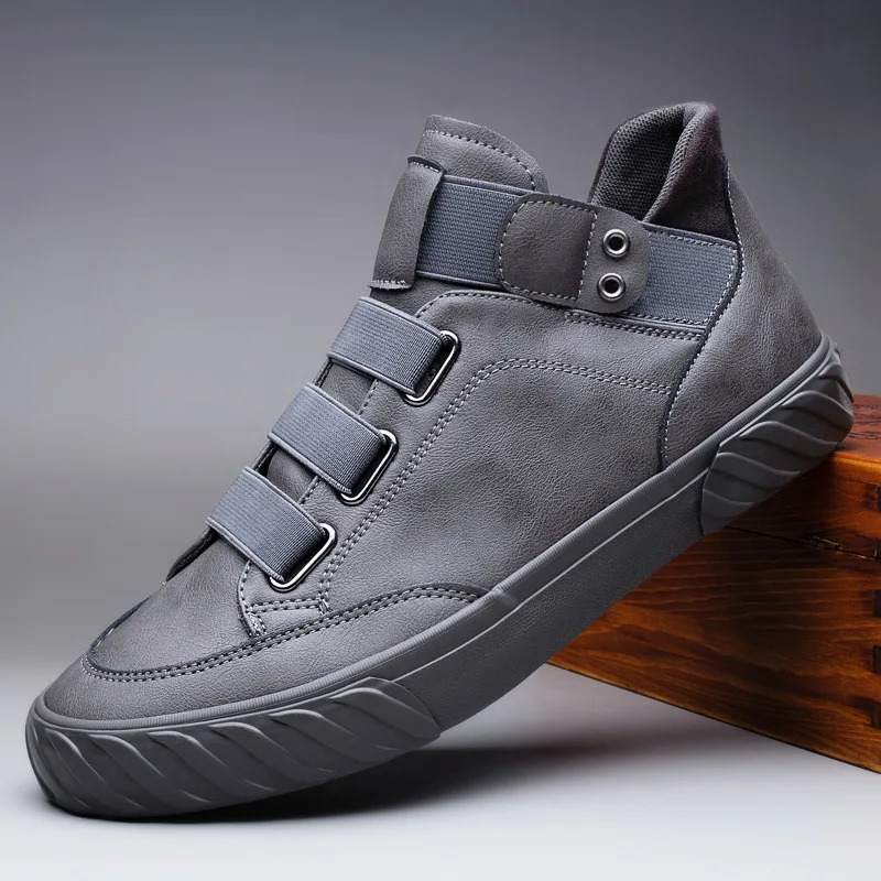 Men Shoes Fashion Soft Leather Loafers Breathable Autumn Lace Up Comfortable Casual Shoes Outdoor Men Sneakers Shoes