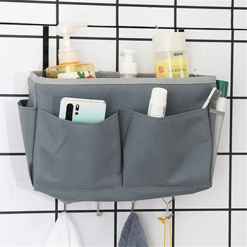 

Home Oxford Cloth Waterproof Durable Hook Bag Cosmetics Magazine Stationery Dustproof Household Storage Hanging Bag