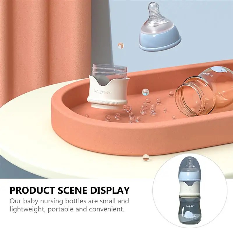 Baby Glass Bottle Practical Baby Feeding Milk Water Bottle Travel Stroller Detachable Newborn Infant Nursing