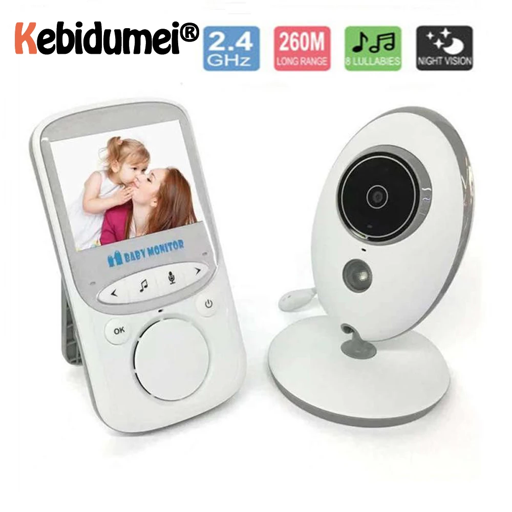 VB605 LCD Audio Video Baby Monitor 2.4GHz Night Vision Wireless Radio Nanny Music Intercom IR 24h Camera Walkie Talkie | Безопасность и