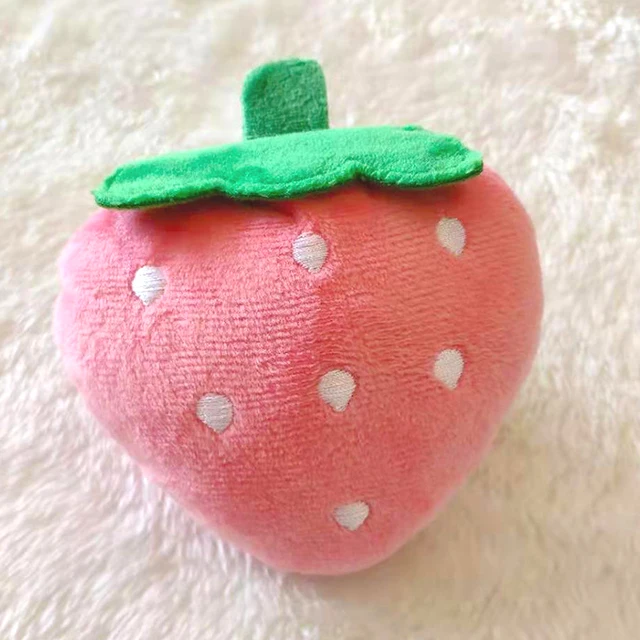 Vegetables 5 Chew Play Toys Pet Squeaky Puppy Chew Squeaker Quack Sound Doll Toy Creative Simulation Donut Pet Supplies Dog Toys PT006-lightpink