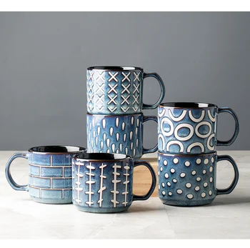

Creative Personalized Retro Vintage Ceramic Mug Nordic Novelty Handmade Woman Personnalisable Mugs Original Coffee Cup II50MKB